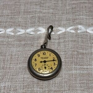 Vintage New Haven Pedometer Pocket Watch Style Mechanical Step Counter USA Made